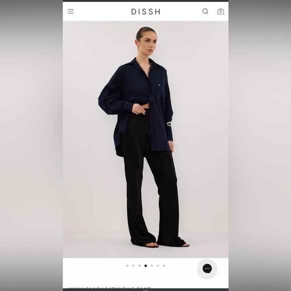 DISSH Nikki black satin bias pant - Picture 2 of 7